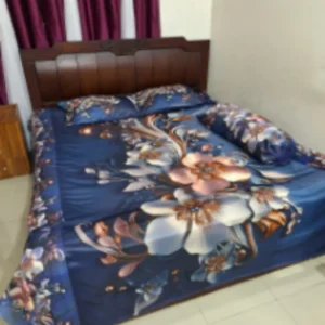 3D Printed Premium Bedsheet | Cherry Cotton Fabrics with Pillow Covers & Side Pillow Cover