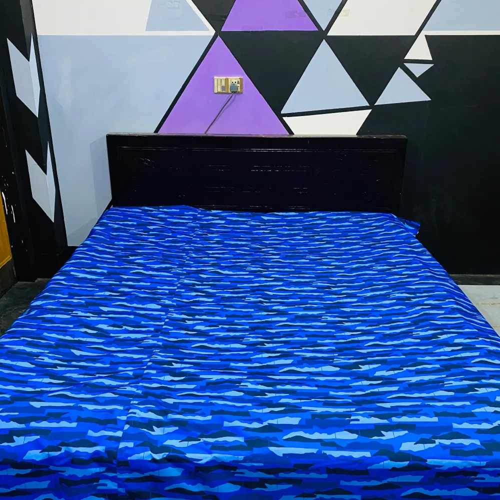 River Blue | 7*8 Feet | King Size | 100% Waterproof Bedsheet