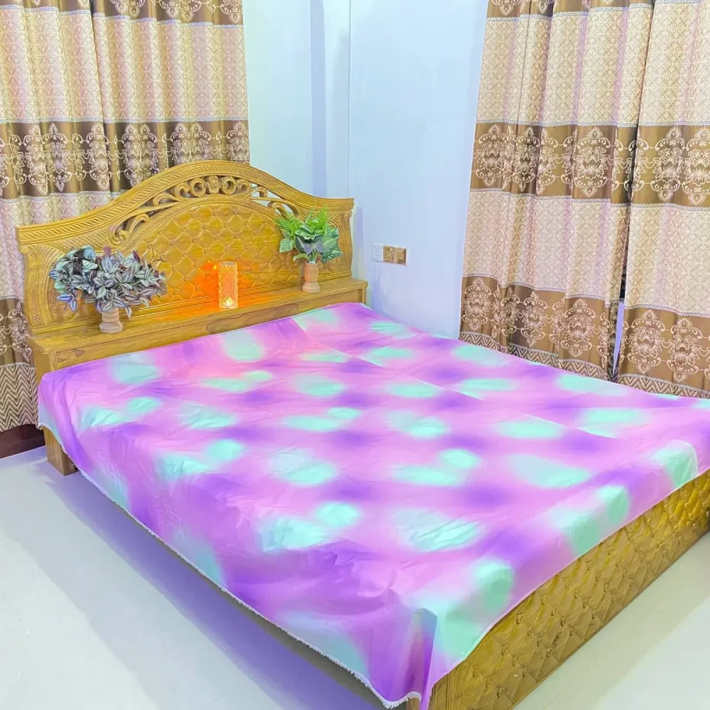 Crystal Purple | 5/7 Feet | Single Size | 100% Waterproof Bedsheet