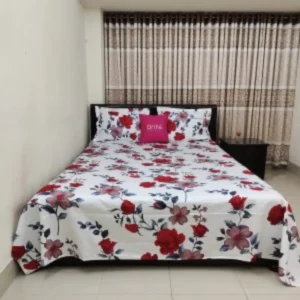 Luxury Twill Cotton King Size Bedsheet With Pillow Cover & Side Pillow Cover