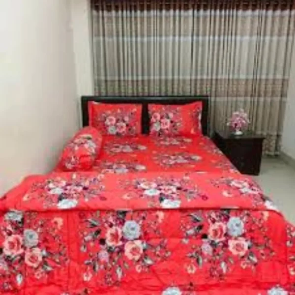 Luxury Twill Cotton King Size Bedsheet With Pillow Cover & Side Pillow Cover