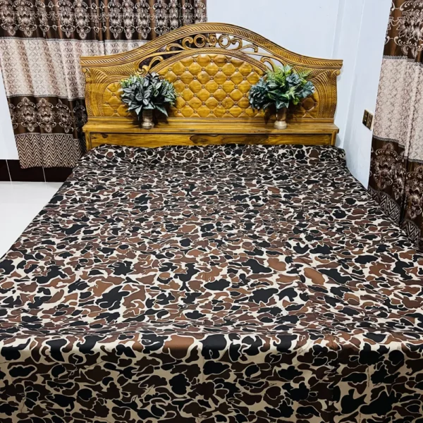 Darke Camo | Soft Fabrics | 6*7 Feet | Double Size | 100% Waterproof Bedsheet