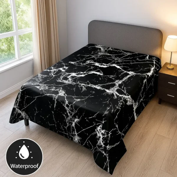 Night Stone | 7*8 Feet | King Size | 100% Waterproof Bedsheet