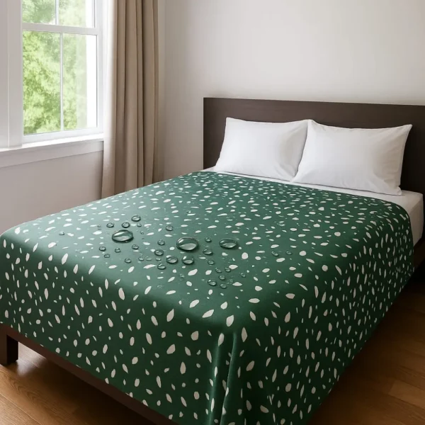 Drop Leaf | 6*7 Feet | Double Size | 100% Waterproof Bedsheet