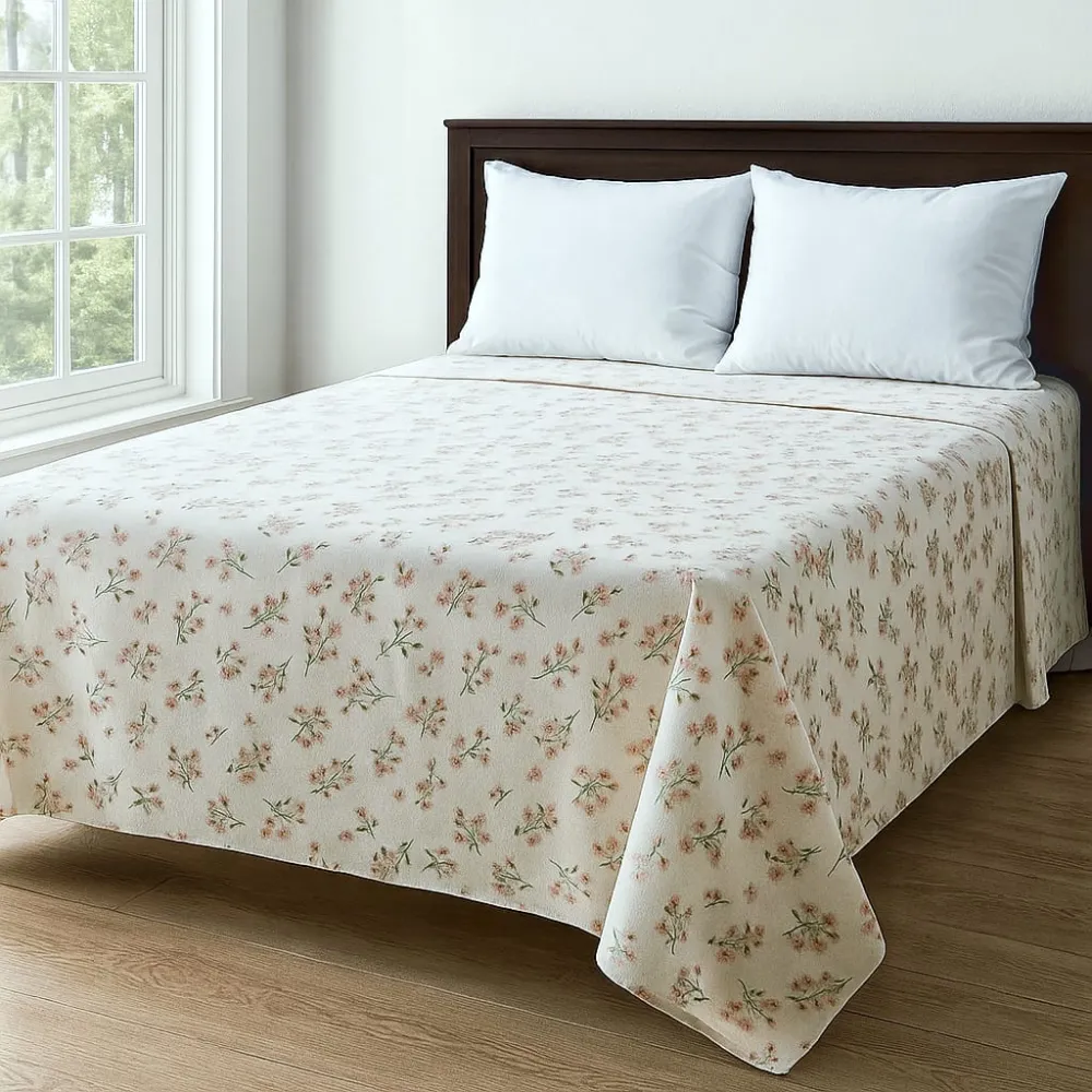 Serene Petals | 6*7 Feet | Double Size | 100% Waterproof