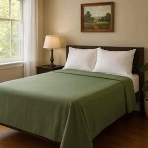 Solid Olive Color | 7*8 Feet | King Size | Super Soft & 100% Waterproof Fabrics