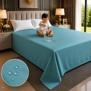 Azure | 6*7 Feet | Double Size | 100% Waterproof | Original China Fabrics