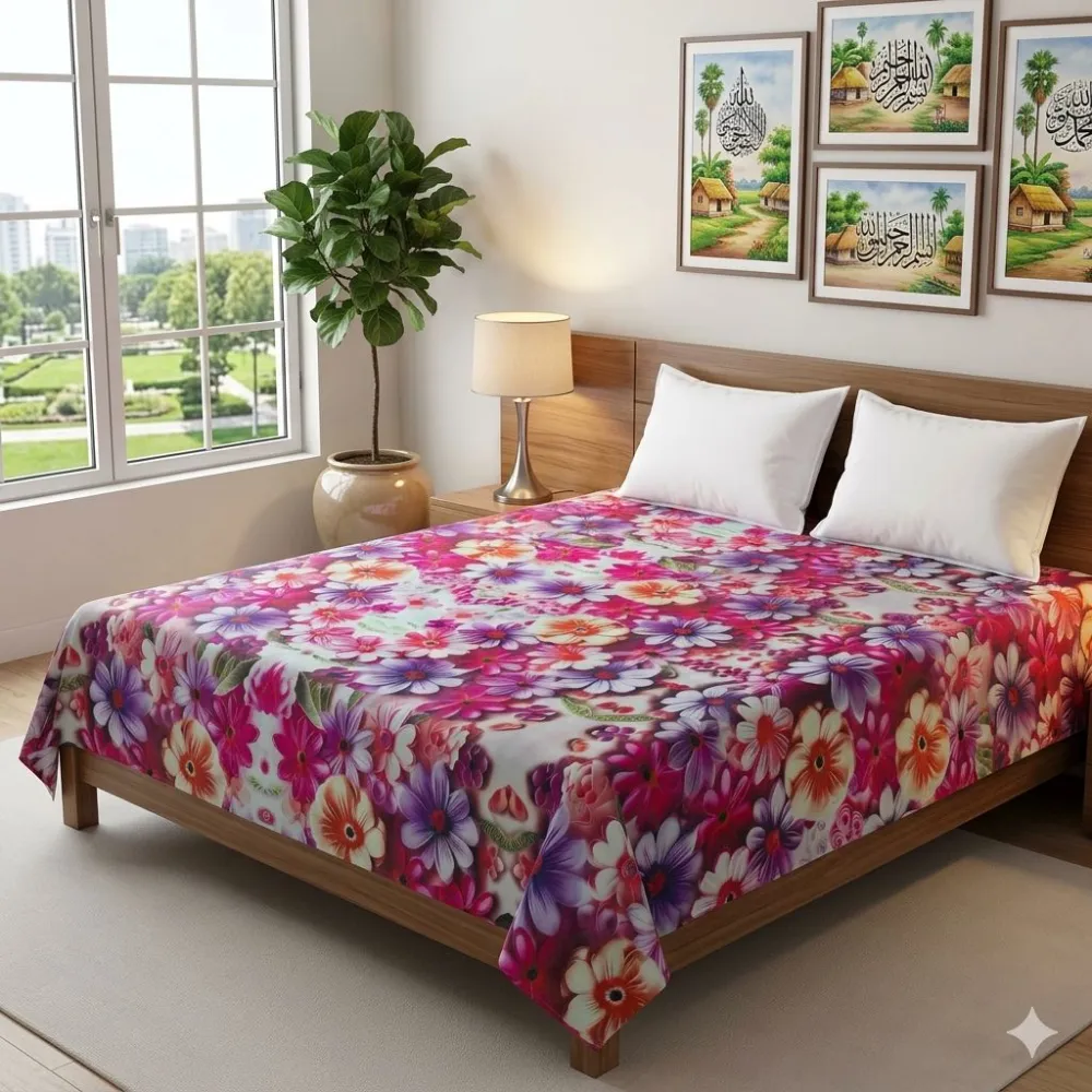Vivrant 3D printed | 7*8 Feet | King Size | 100% Waterproof