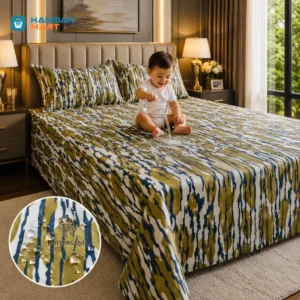 Premium BOTTOMLAND Waterproof Bedsheet | Super Soft King Size 7*8' With Standard Pillow Cover