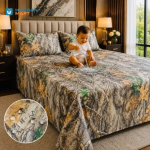 Premium REALTREE Waterproof Bedsheet | Super Soft King Size 7*8' With Standard Pillow Covers
